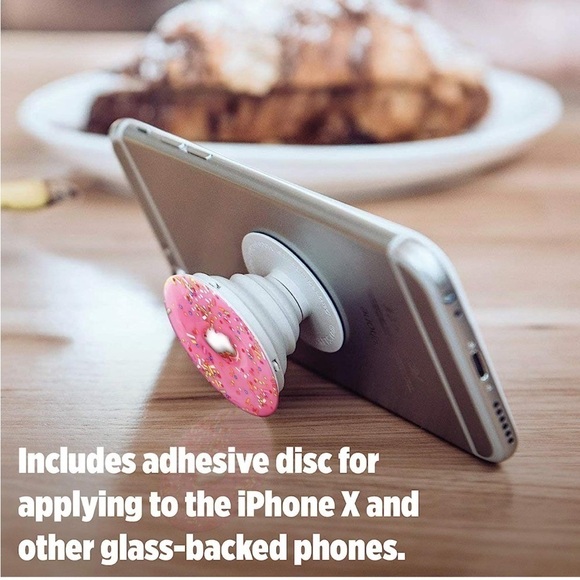 🏷️ 4/$25 NWT Pink Sprinkles Donut PopSocket Collapsible Grip Stand - Picture 4 of 9
